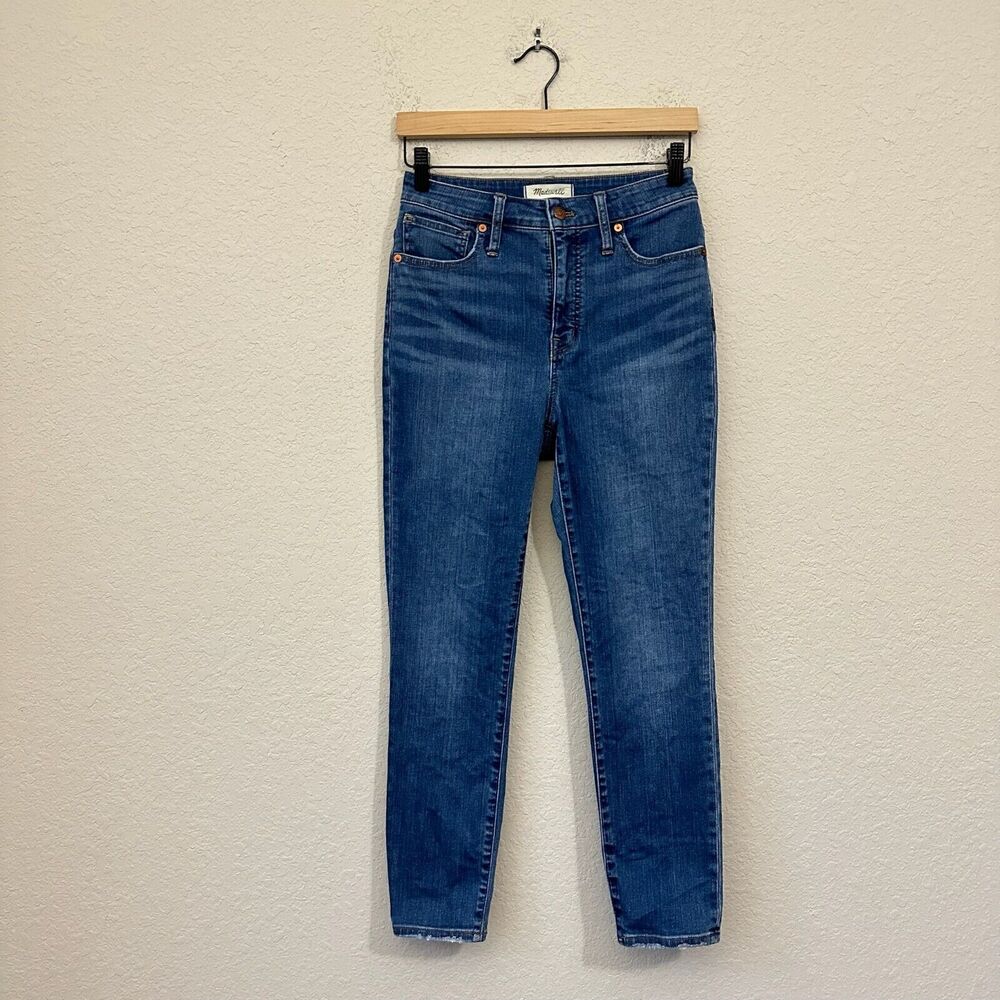 MADEWELL Curvy High-Rise Skinny Crop Jeans in Lander Wash